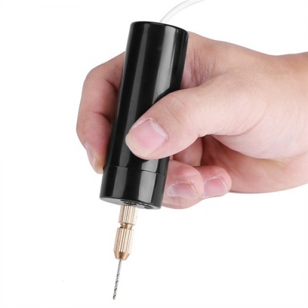 Portable Mini Electric Drills Handheld Micro USB Drill with 3pc Bits Diy Craft Tools