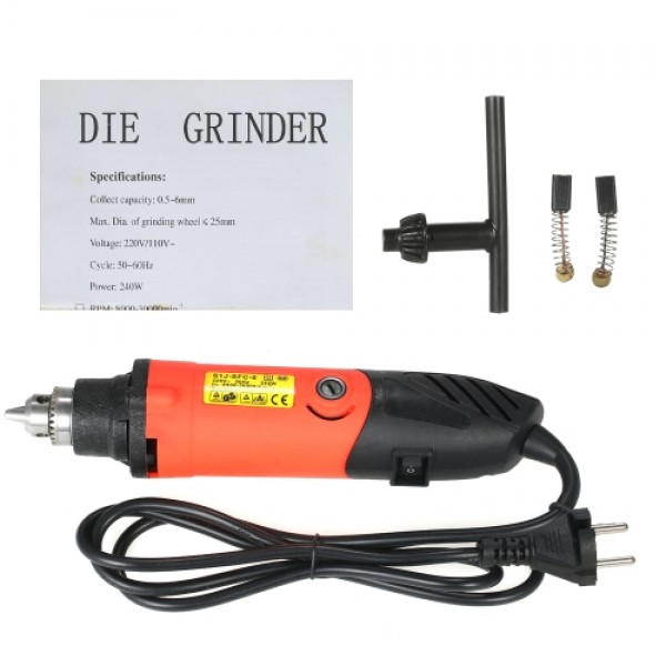 240W Multi-functional Electric Grinder Drill 6-Speed Variable Speed Polishing Machine Rotary Tool for for Milling Polishing Engr