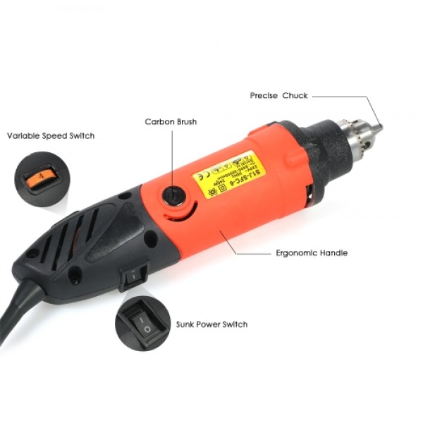 240W Multi-functional Electric Grinder Drill 6-Spe...