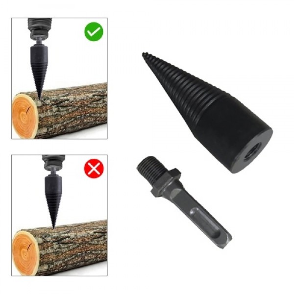 Firewood Drill Bit 3pcs Replaceable Shank Square Round Hex 50mm Sharp Head Woodworking Cut Tools for Electric Drill
