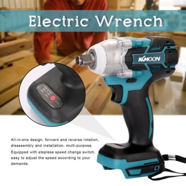 18V Cordless Impact Wrench Screw Driver Brushless Motor High Torque Electric Wrench with 13pcs 1/2 Impact Wrench Hexs Socket Bit