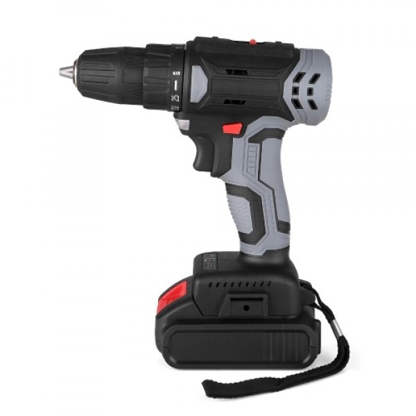 21V Portable Cordless Electric Drill with 3/8 Inch Chuck Mini Handheld Power Drill &amp; Screwdriver with Battery Level Indicato