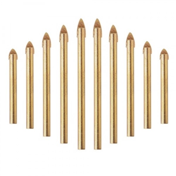 10Pcs Drill Bits Set with 6mm 1/4 Inch Round Shank...