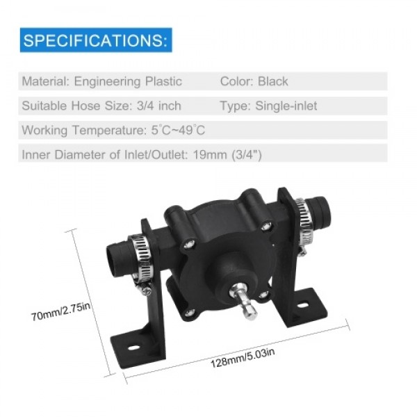 Portable Drill Pump Self Priming Oil Fluid Water Transfer Pump Emergency Bilge Pump Watering Fish Tank Pump for All Drills and F