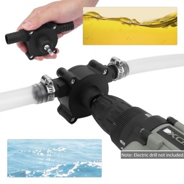 Portable Drill Pump Self Priming Oil Fluid Water Transfer Pump Emergency Bilge Pump Watering Fish Tank Pump for All Drills and F