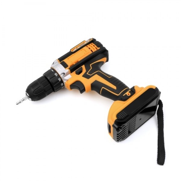 21V Portable Cordless Electric Drill with 3/8 Inch Chuck Mini Handheld Power Drill &amp; Screwdriver with LED Work Light 2-varia