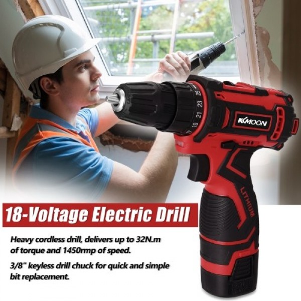 18V Multifunctional Electric Cordless Drill High-power Lithium Battery Wireless Rechargeable Hand Drills Brush Motor Home DIY El
