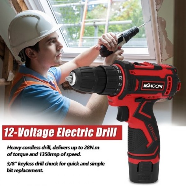 12-Voltage Multifunctional Electric Cordless Drill High-power Lithium Battery Wireless Rechargeable Hand Drills Brush Motor Home