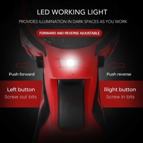 12-Voltage Multifunctional Electric Cordless Drill High-power Lithium Battery Wireless Rechargeable Hand Drills Brush Motor Home