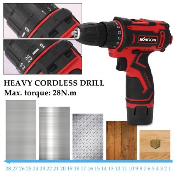 12-Voltage Multifunctional Electric Cordless Drill High-power Lithium Battery Wireless Rechargeable Hand Drills Brush Motor Home