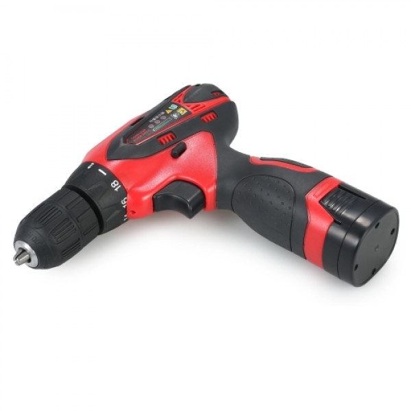 16.8V Lithium-Ion Two-speed Multi-functional Electric Cordless Drill Rechargeable Screwdriver with LED Light
