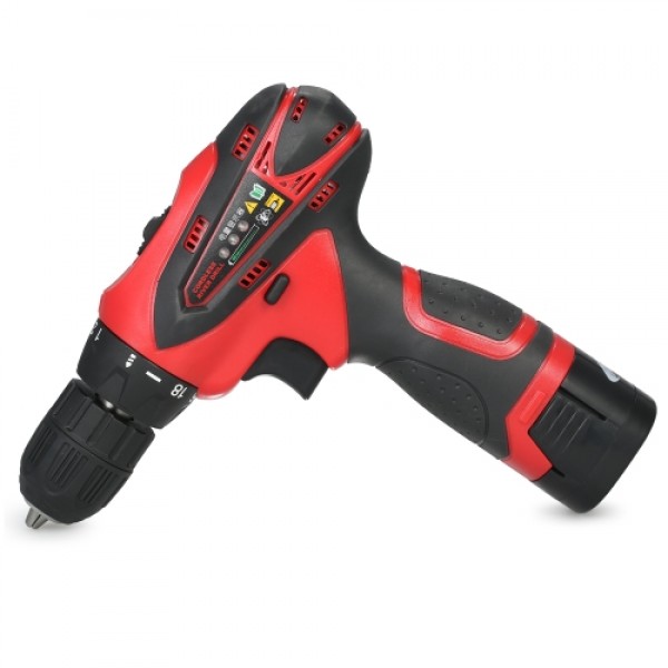 16.8V Lithium-Ion Two-speed Multi-functional Electric Cordless Drill Rechargeable Screwdriver with LED Light