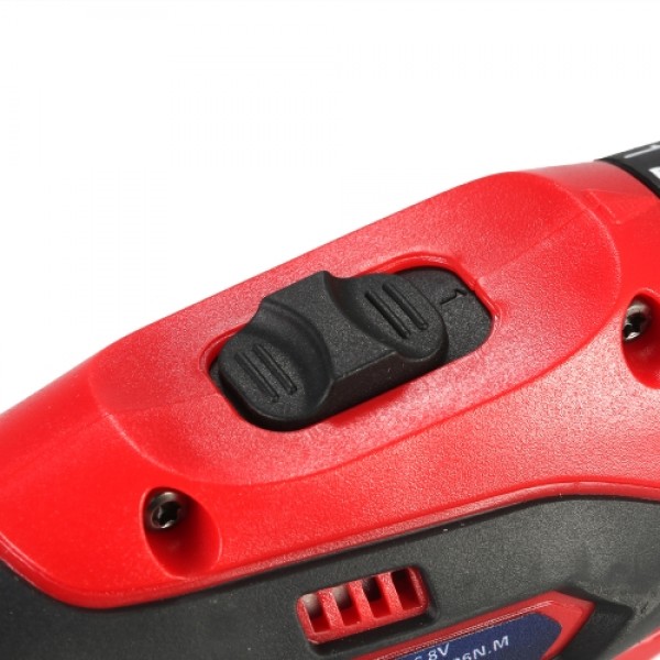 16.8V Lithium-Ion Two-speed Multi-functional Electric Cordless Drill Rechargeable Screwdriver with LED Light