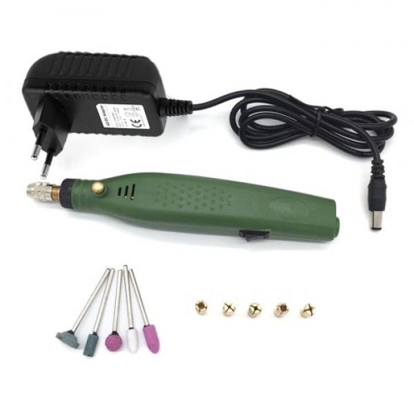 Electric Rotary Tool Kit Multi-Purpose with 10pcs Accessories for Light-Duty DIY Crafting Polishing Waxing Drilling Engraving UE