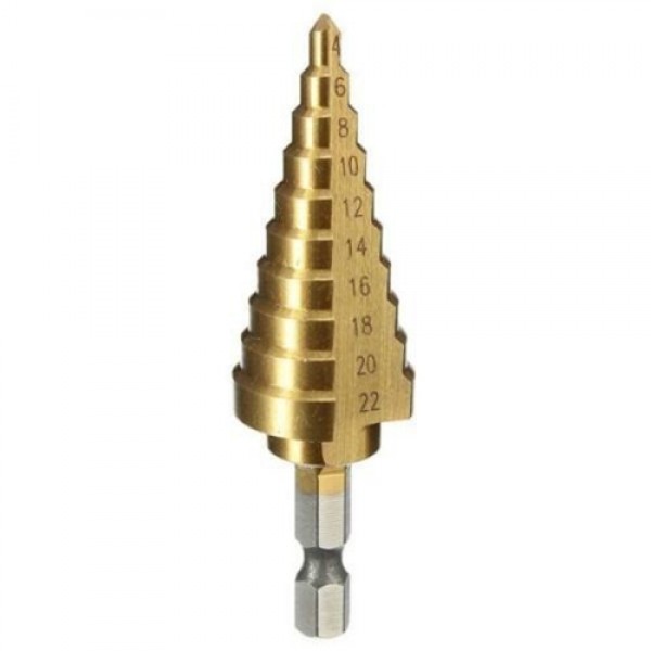 1Pc High-speed Steel Step Cone Dril Bit 4-22MM HSS...