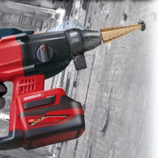 11 Pieces Step Drill Bit Set High-Speed Steel Step...