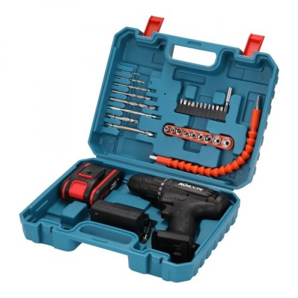 21VF Household Multifuctional Electric Drill Mini Screwdriver Rotation Ways Speeds Torques Adjustable