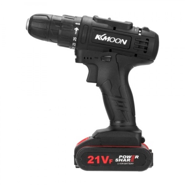 21VF Household Multifuctional Electric Drill Mini Screwdriver Rotation Ways Speeds Torques Adjustable