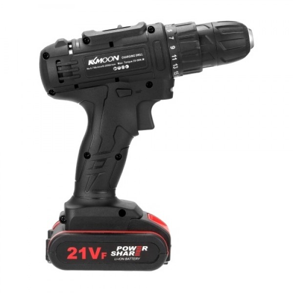 21VF Household Multifuctional Electric Drill Mini Screwdriver Rotation Ways Speeds Torques Adjustable