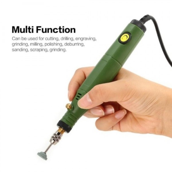 Electric Rotary Tool Kit Multi-Purpose with 10pcs Accessories for Light-Duty DIY Crafting Polishing Waxing Drilling Engraving US