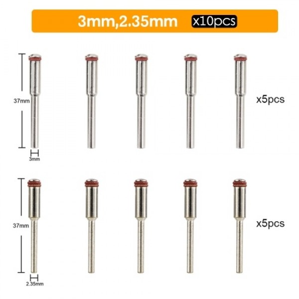 Rotary Tool Accessories Kit Saw Blade Mandrel Mini Drill Chuck Rotary Dedicated Locator Rotary Tools 0.5-3.2mm Brass Collet Set 
