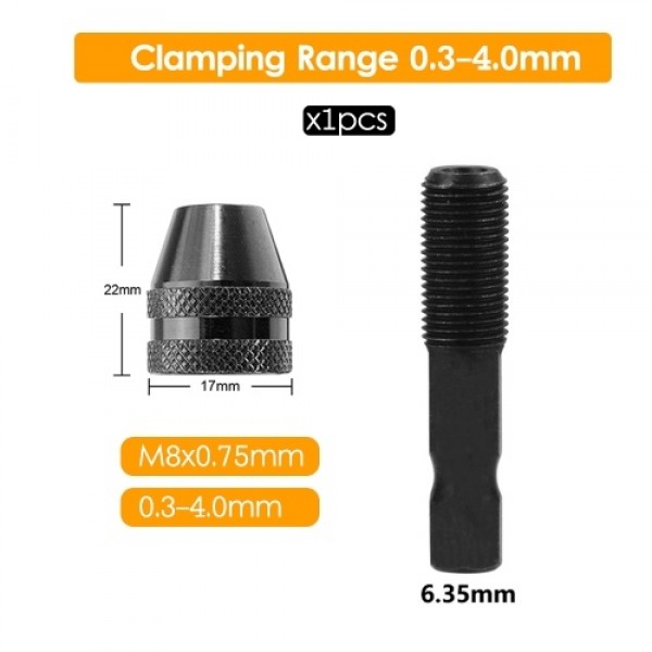 Rotary Tool Accessories Kit Saw Blade Mandrel Mini Drill Chuck Rotary Dedicated Locator Rotary Tools 0.5-3.2mm Brass Collet Set 