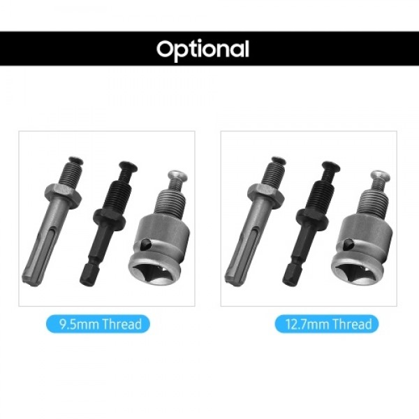 3 PCS Chuck Adapter Conversion Includes Electric Wrench Conversion Socket, Hex Shank, Round Shank