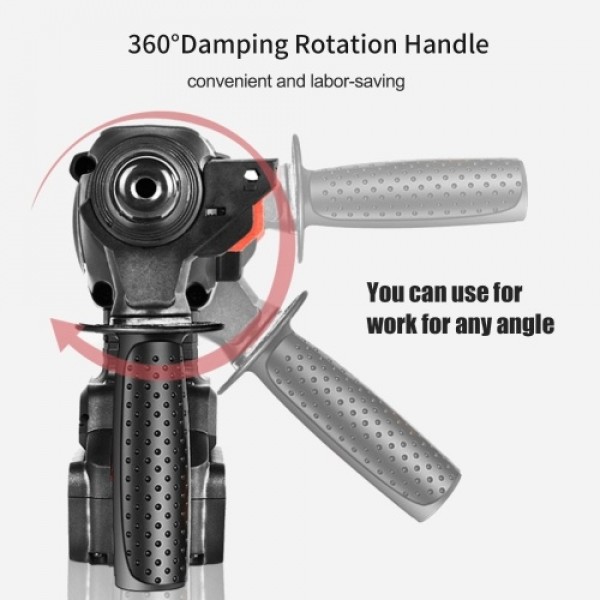 21V Brushless Heavy Duty 4 Function Rotary Hammer Drill 1 Inch SDS-plus Adjustable Grip Handle 980 RPM Cordless Drill Demolition