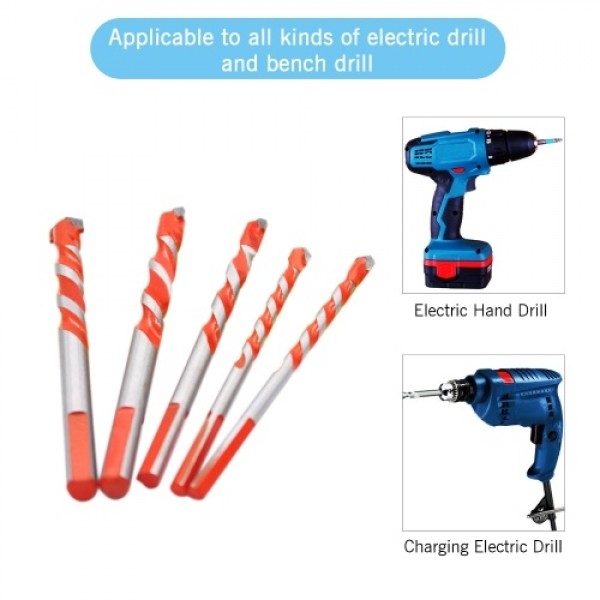 Drill Bits Set Multifunctional Twist Drill 5 PCS f...