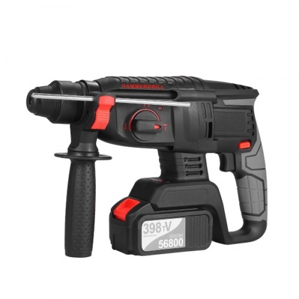 21V Brushless Heavy Duty 4 Function Rotary Hammer Drill 1 Inch SDS-plus Adjustable Grip Handle 980 RPM Cordless Drill Demolition