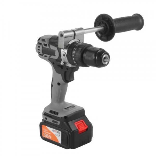 21V 4.0A Cordless Drill Driver Max Torque 200N.m 1/2 Inch Metal Keyless Chuck 20+3 Position 0-1550RMP Variable Speed Impact Hamm
