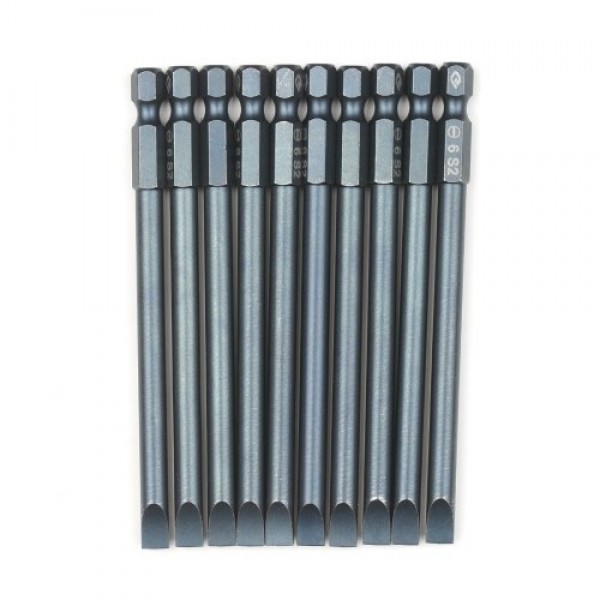 10-Piece Slotted Screwdriver Bit Set 1/4-inch Hex ...