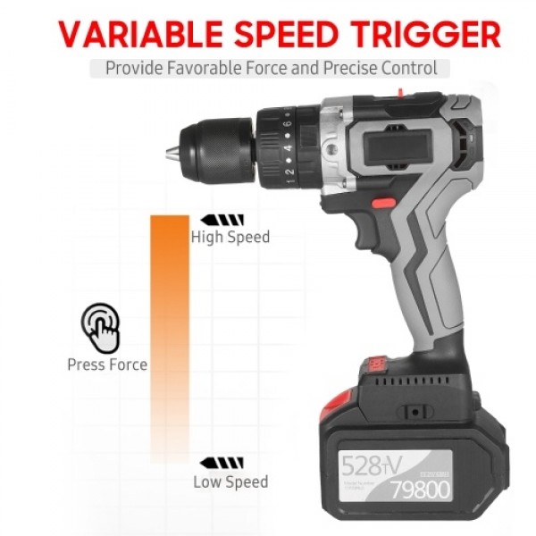 Cordless Drill Driver 21V 6.0A Battery Max Torque ...