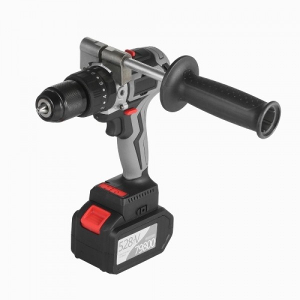 Cordless Drill Driver 21V 6.0A Battery Max Torque 200N.m 1/2 Inch Metal Keyless Chuck 20+3 Position 0-1550RMP Variable Speed Imp