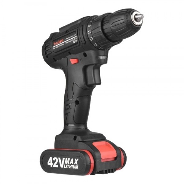 Cordless Screwdriver Yuclam Electric Screwdriver Two-Speed Rechargeable Drill with LED Light 25+1 Torque Flexible Shaft 3/8 Inch