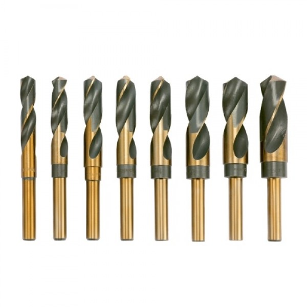 8Pcs 1/2'' Reduced Shank HSS Large Drill Bit Set H...