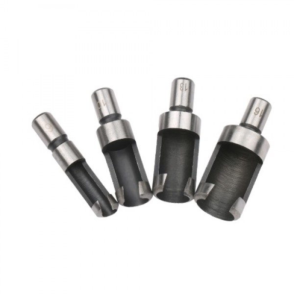 8Pcs Woodworking Chamfer Drilling Tool Wood Plug C...