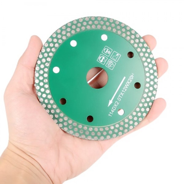 114*2.0*20mm Dry Cutting Diamond Saw Blade with 8 Cooling Holes 20mm Inner Diameter Stone Cutting And Grinding For Angle Grinder
