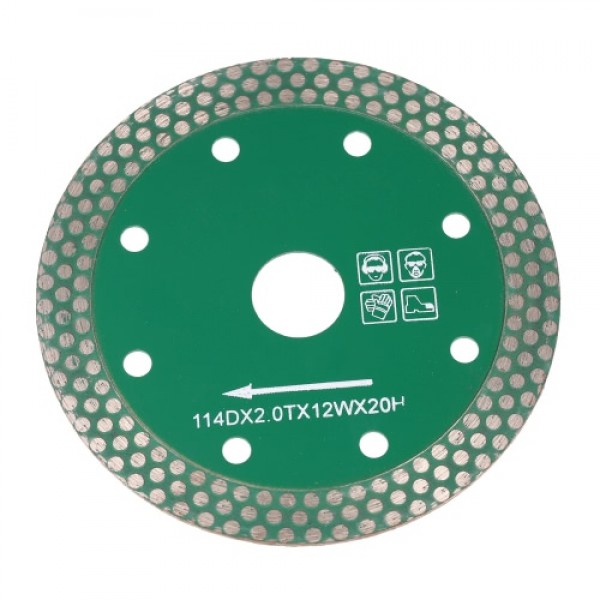 114*2.0*20mm Dry Cutting Diamond Saw Blade with 8 Cooling Holes 20mm Inner Diameter Stone Cutting And Grinding For Angle Grinder