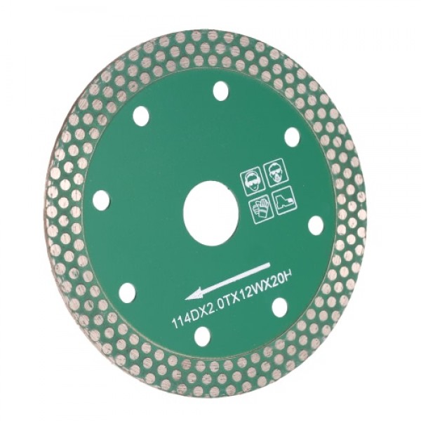 114*2.0*20mm Dry Cutting Diamond Saw Blade with 8 Cooling Holes 20mm Inner Diameter Stone Cutting And Grinding For Angle Grinder
