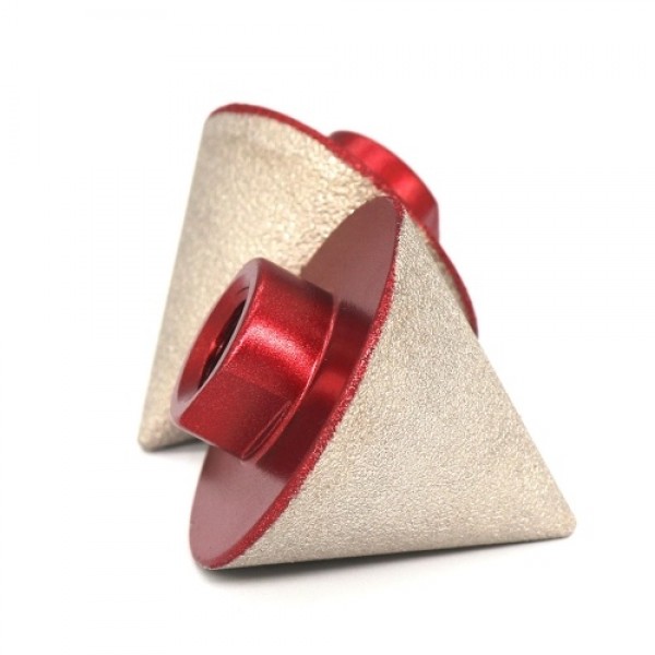 80# Vacuum-Brazed Diamond Chamfer Bit Round-bevel Milling Bits for Enlarging Polishing Bevelling Holes onTiles Ceramic Glass 5/8