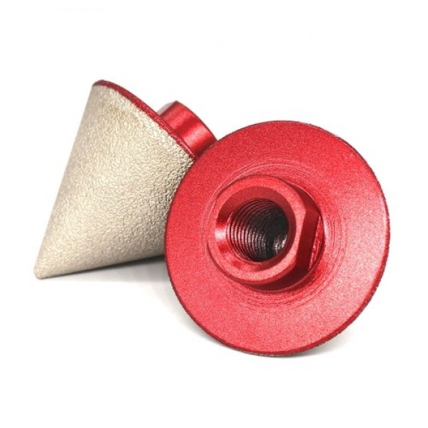 80# Vacuum-Brazed Diamond Chamfer Bit Round-bevel Milling Bits for Enlarging Polishing Bevelling Holes onTiles Ceramic Glass 5/8