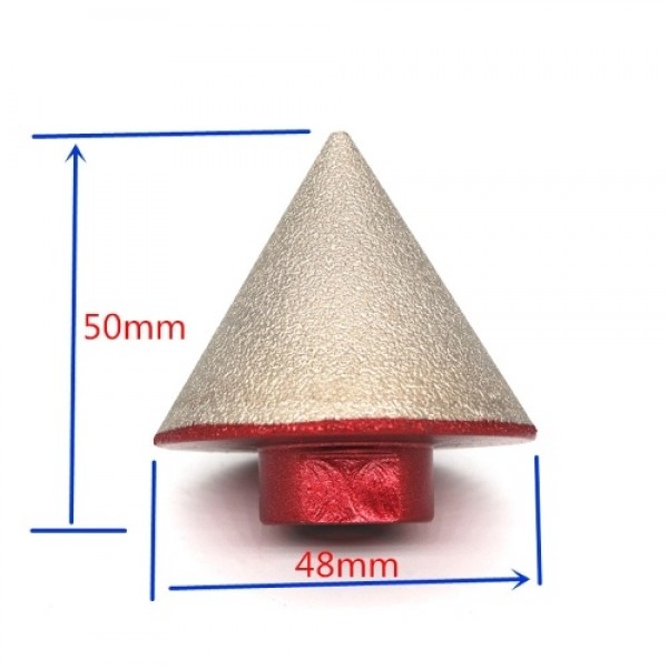 80# Vacuum-Brazed Diamond Chamfer Bit Round-bevel Milling Bits for Enlarging Polishing Bevelling Holes onTiles Ceramic Glass 5/8