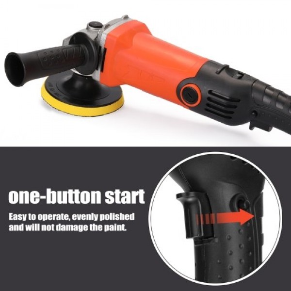 1200W 220V Adjustable Speed Car Electric Polisher Waxing Machine Automobile Furniture Polishing Tool