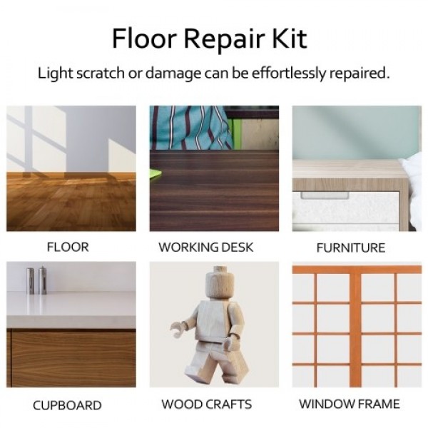 Laminate Repairing Kit Wax System Floor Worktop Sturdy Casing Chips Scratches Mending Tool Set