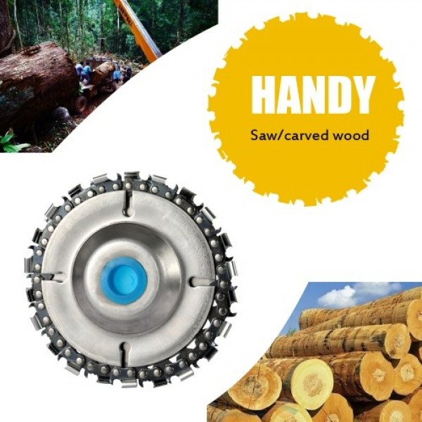 Grinder Disc and Chain Wood Carving Disc for Use with 4
