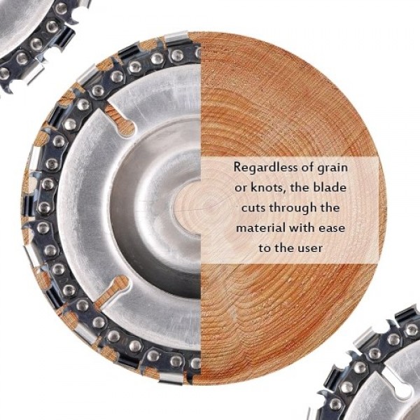 Grinder Disc and Chain Wood Carving Disc for Use with 4