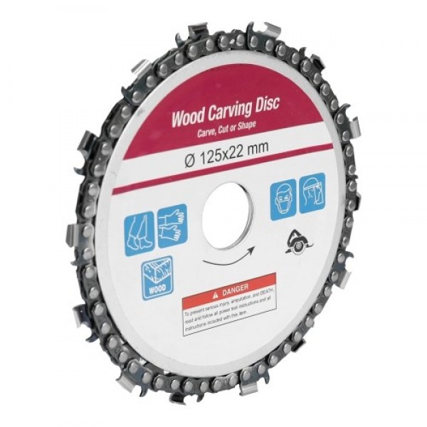 5 Inch 14 Teeth Grinder Chain Disc 22mm Arbor Wood...