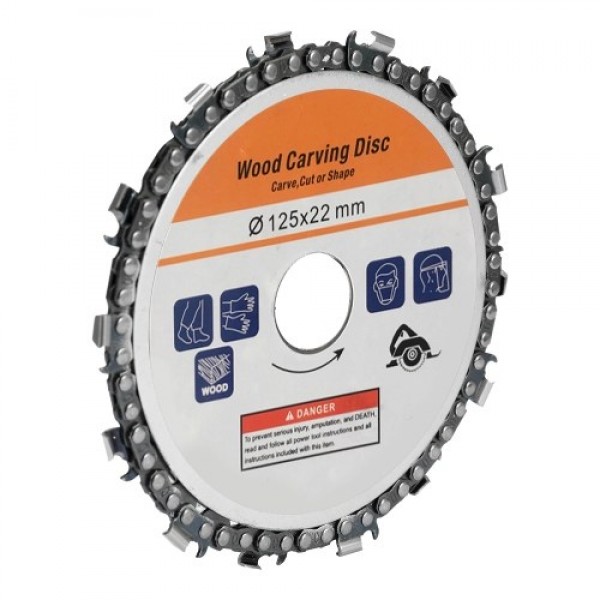 125mm 16 Tooth Stainless Steel Grinding Machine Woodworking Disc Grooving Machine Chains Disc Wood Carving Cutting Disc for 5 In