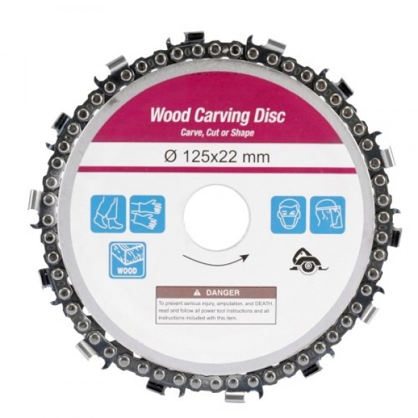 5 Inch 14 Teeth Grinder Chain Disc 22mm Arbor Wood...